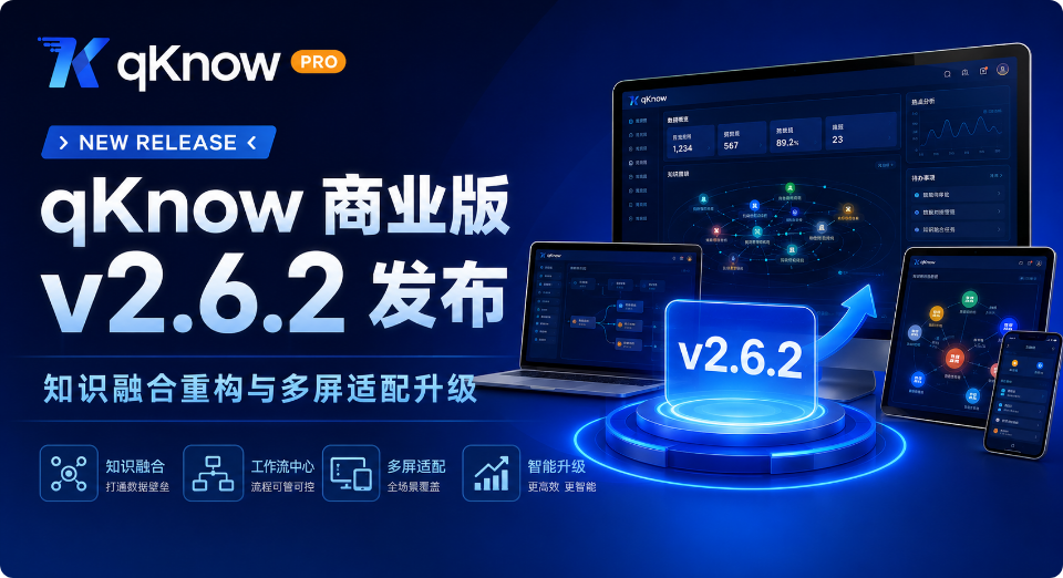 qKnow 智能体构建平台商业版 v2.6.2 发布：知识融合重构与多屏适配升级