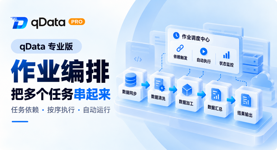 数据任务如何有序协同？qData 数据中台专业版作业编排串联多任务处理链路
